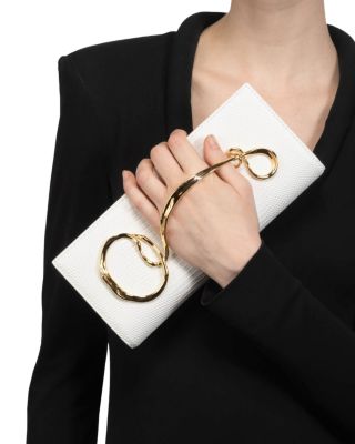 Twisted Gold Side Handle Clutch