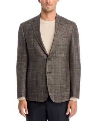 Loro Piana Wool, Silk & Cashmere Fabric Plaid Unstructured Regular Fit Sport Coat - Exclusive