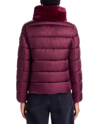 Mei Faux Fur Trim Quilted Jacket