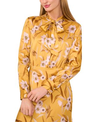 Kassia Neck Tie Long Sleeve Dress 