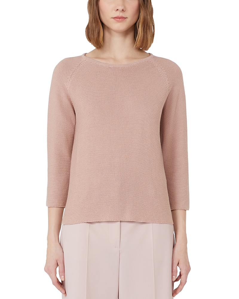 Weekend Max Mara Addotto Boat Neck Sweater In Pink