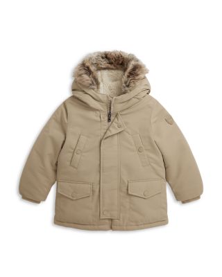Boys' Faux Fur Trim Down Parka - Little Kid