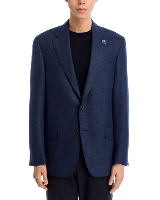 New York Textured Solid Classic Fit Sport Coat
