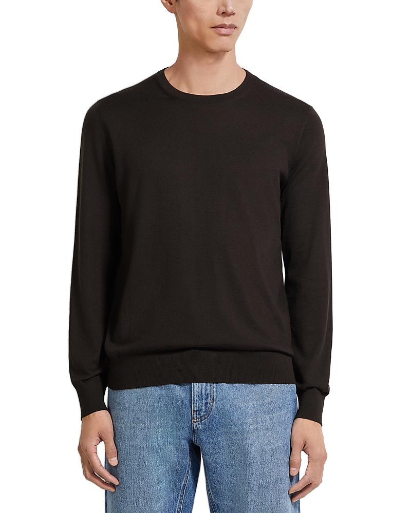 Zegna Casheta Cashmere & Silk Melange Crewneck Sweater In Black