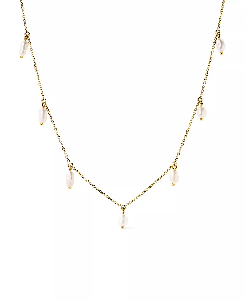 Ana Luisa Loki Gold Pearl Necklace