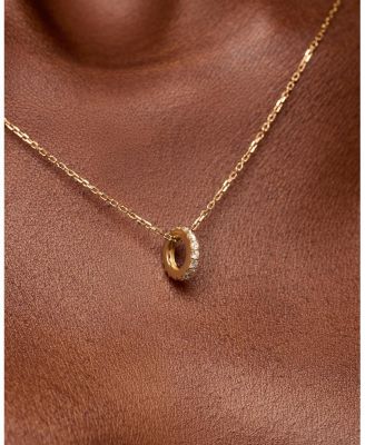  Solid Gold Lab-Grown Diamond Aurora Necklace