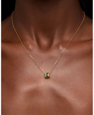  Solid Emerald Zeno Charm Necklace