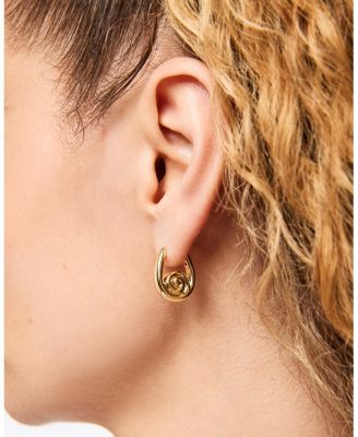  Gold Ariel Hoops Statement Earrings