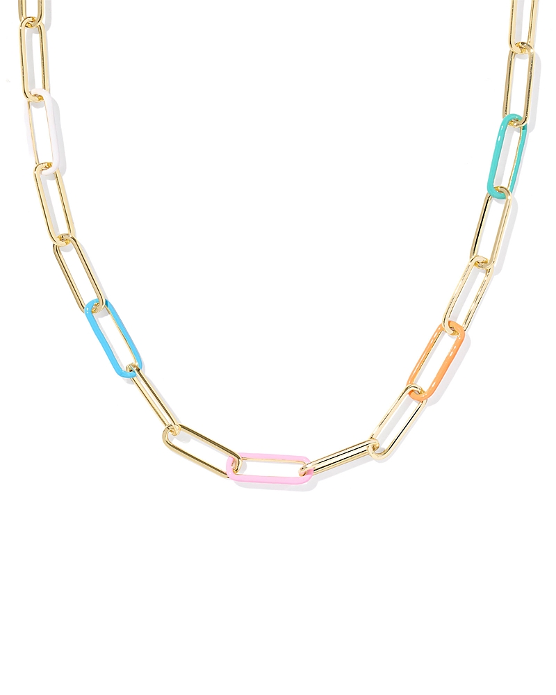 Kendra Scott Ainsley Paper Clip Chain Necklace In Multi