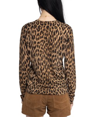 Rivy CP Leopard Print Cashmere Sweater 
