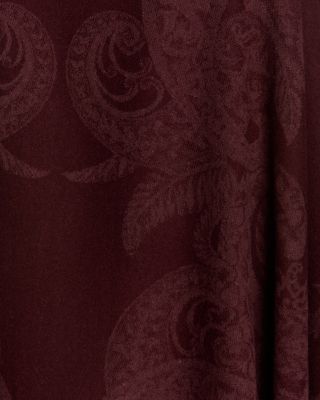 Wool Paisley Fringe Trim Poncho