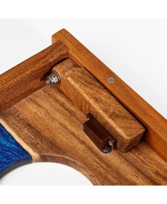 1ft x 2ft River Epoxy Resin with Live Edge Acacia Pathfinder ART Cornhole Board Sets