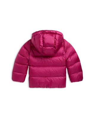 Girls' Metallic Down Hooded Jacket - Little Kid