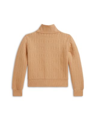 Girls' Quilted Cable Motif Jacket - Little Kid