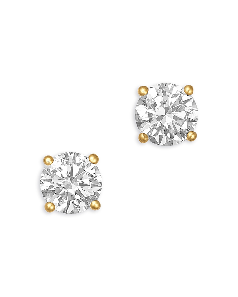 Bloomingdale's Fine Collection Certified Diamond Colorless Stud Earrings In 18k Yellow Gold, 0.75 Tcw In Gold