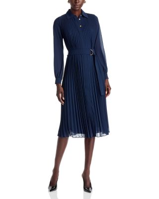 Pleated Shirt Dress