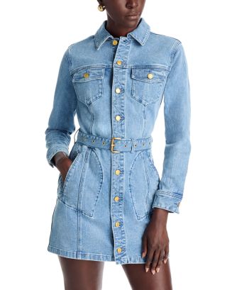 Michael Kors Denim Belted Mini Dress | Bloomingdale's Women
