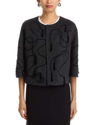 Embroidered Cardigan Jacket