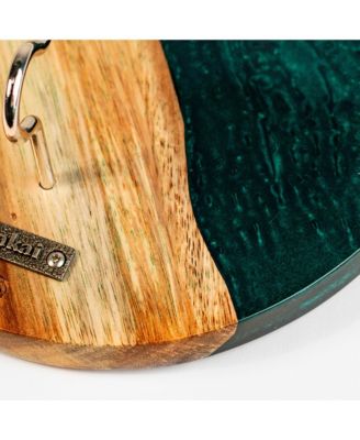 The River Epoxy Resin with Live Edge Acacia Wayfarer ART Hook & Ring Game