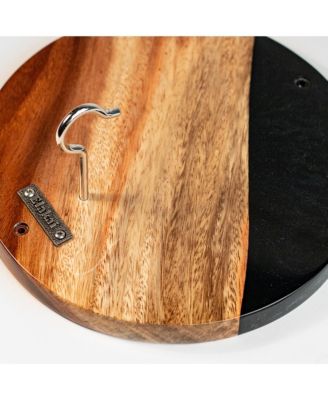 The River Epoxy Resin with Live Edge Acacia Wayfarer ART Hook & Ring Game