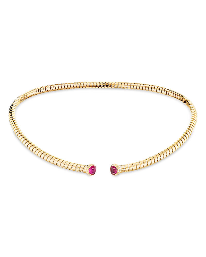 Marina B Trisolina Ruby & Diamond Collar Necklace In 18k Yellow Gold In Gold