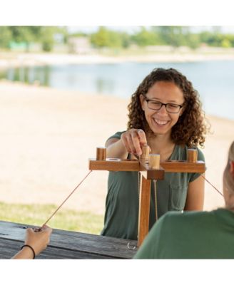 Acacia Globetrotter Tabletop Hook & Ring Game Square Post