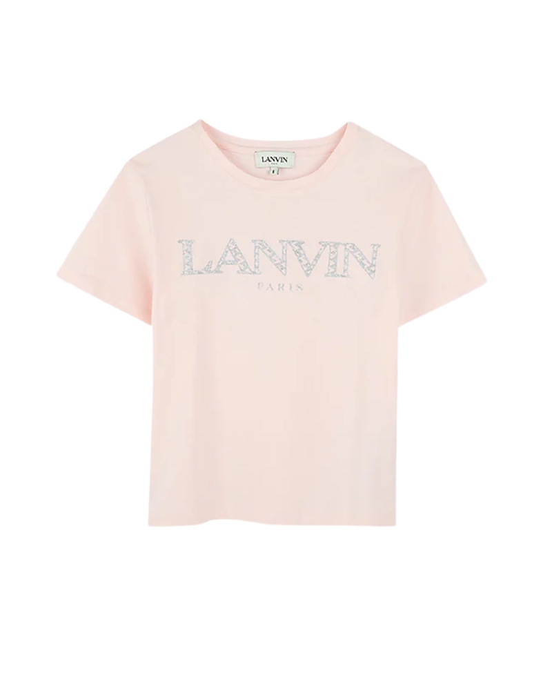 Lanvin Short-sleeved T-shirt With Curb Motif | Girls In Pink