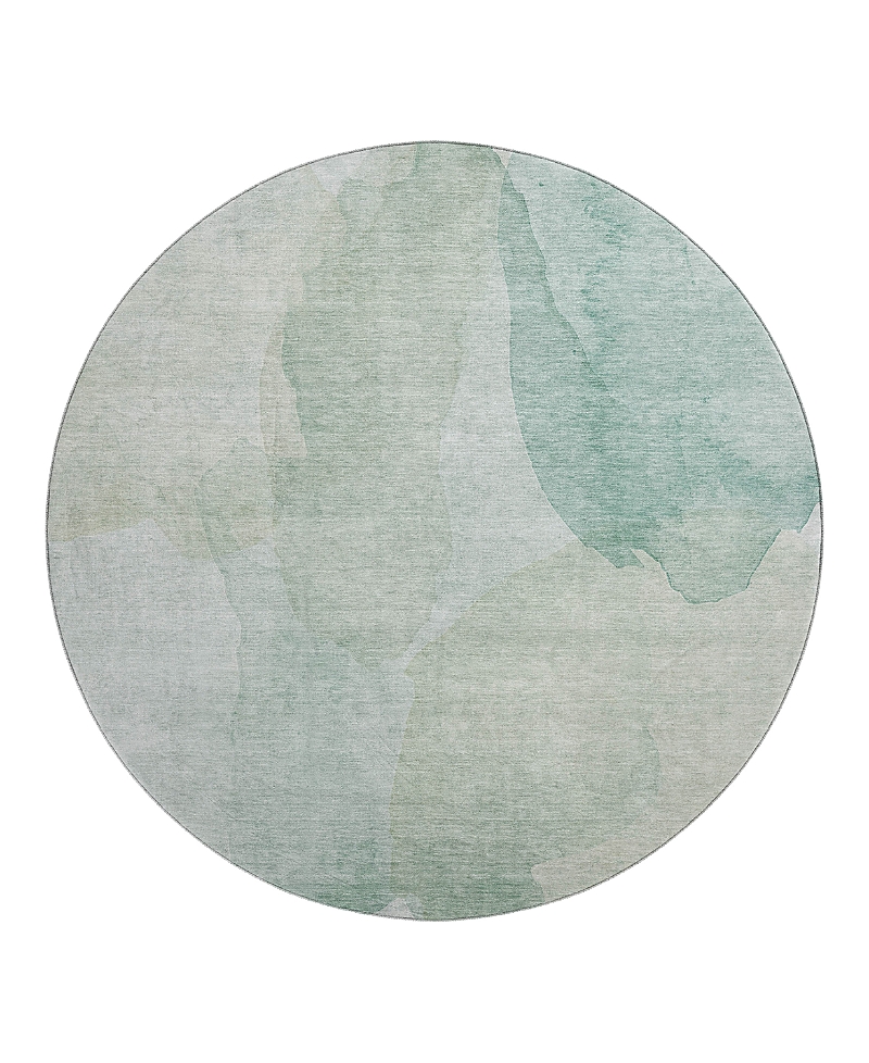 Dalyn Rug Company Dalyn Ravenna Washable Rn12 Round Area Rug, 8' X 8' In Blue