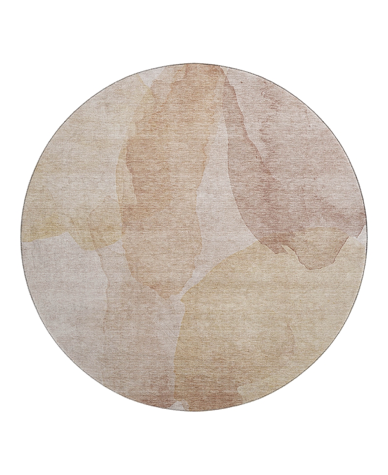 Dalyn Rug Company Dalyn Ravenna Washable Rn12 Round Area Rug, 8' X 8' In Orange