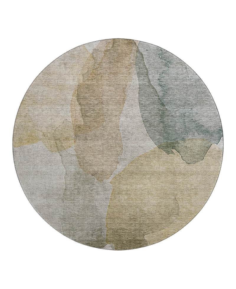 Dalyn Rug Company Dalyn Ravenna Washable Rn12 Round Area Rug, 8' X 8' In Sand