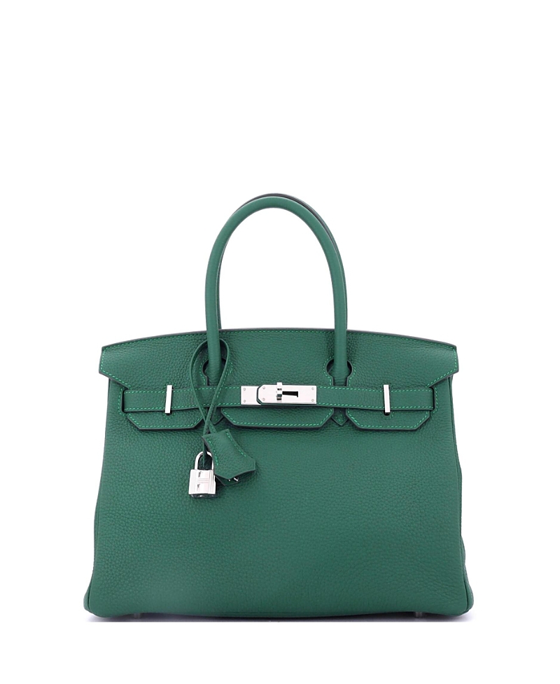 Pre-owned Pre-owned Hermes Hermes Birkin 30 Handbag Green Togo With Palladium Hardware