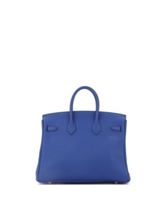 Birkin 25 Handbag Blue Togo with Gold Hardware