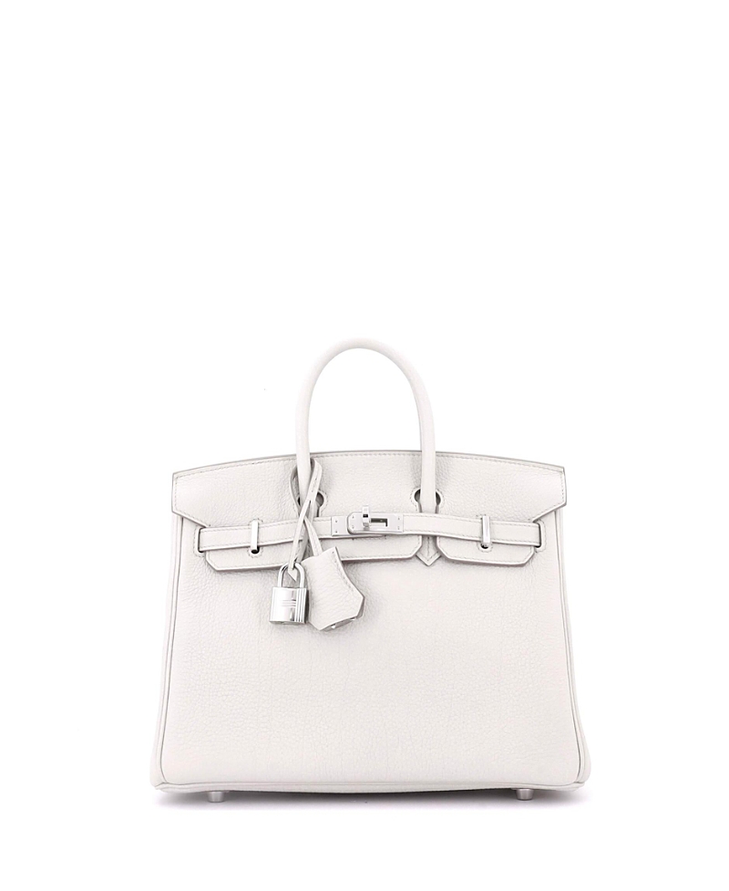Pre-owned Pre-owned Hermes Hermes Birkin 25 Handbag Light Togo With Palladium Hardware In Brown