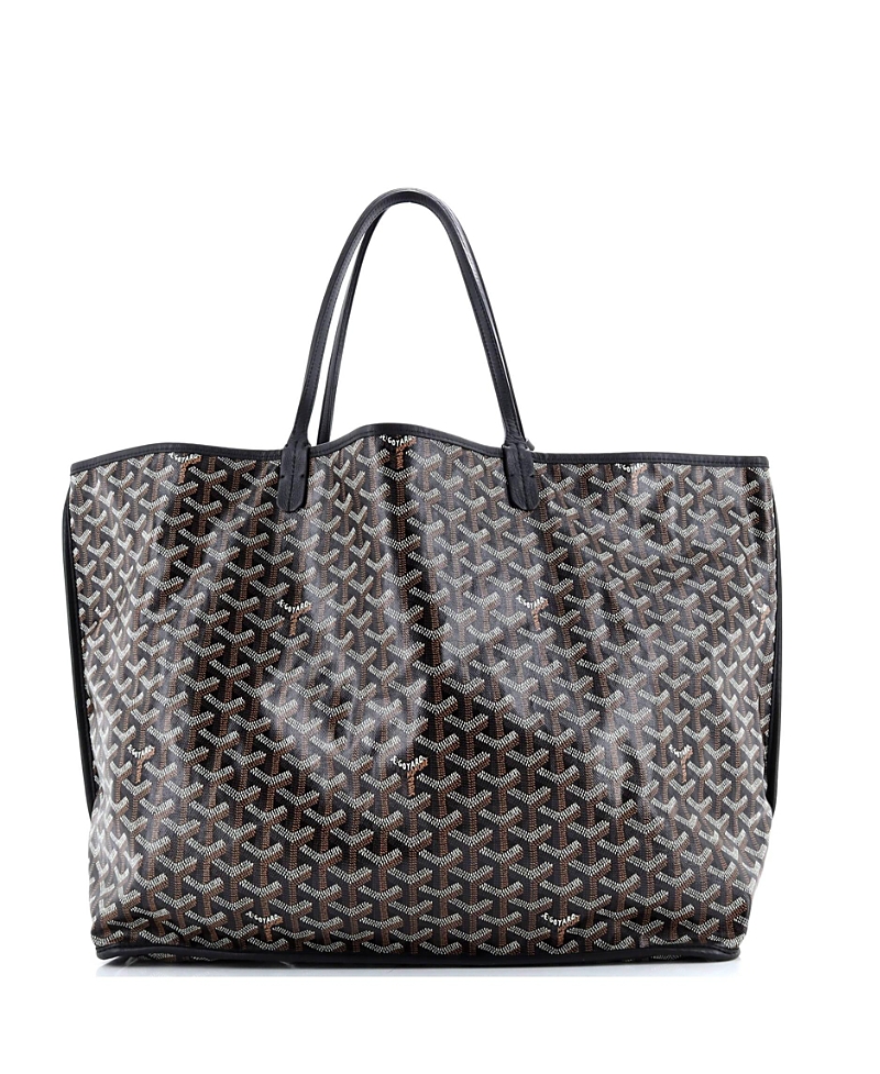 Pre-owned Pre-owned Goyard Goyard Gm Anjou Reversible Tote Coated Canvas In Black