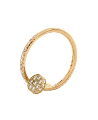  Small Juste un Clou Paved Ring 18K Gold with Diamonds