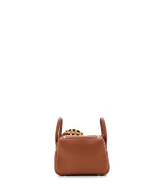 Mini Lindy Quadrille Bag Clemence with Canvas