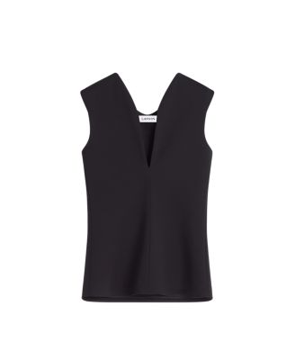 Jersey Top with a Plunging Neckline