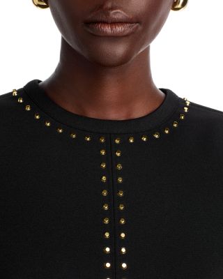 Studded Short Sleeve Mini Dress