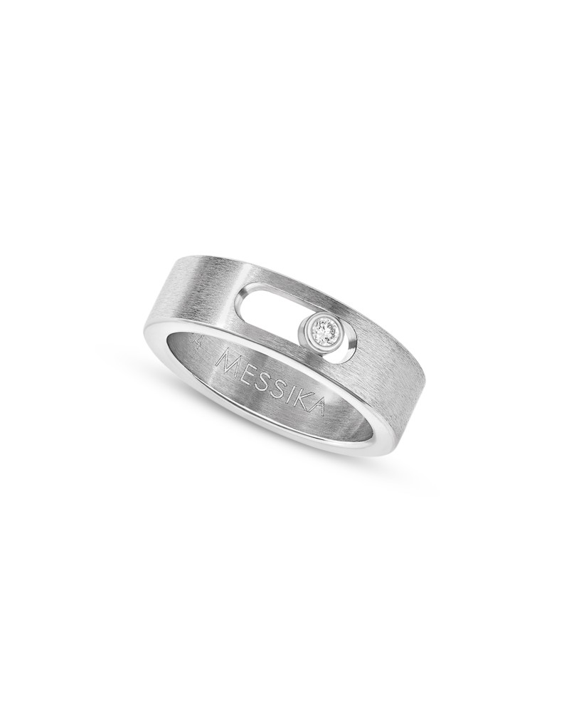 Messika Diamond Move Titanium Small Ring in Titanium, 0.05 tcw in Silver