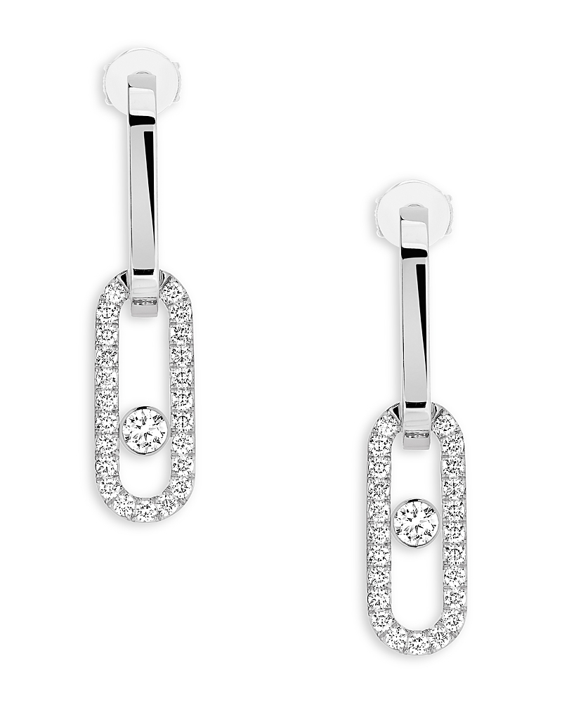 Messika Diamond Move Link Earrings In 18k Gold, 0.85 Tcw In Metallic
