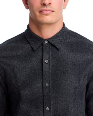 Pinstripe Jacquard Long Sleeve Shirt
