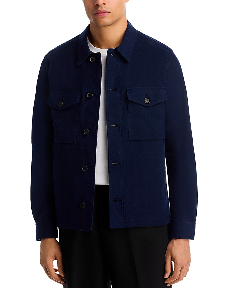 Ps By Paul Smith Military Overshirt In Blue