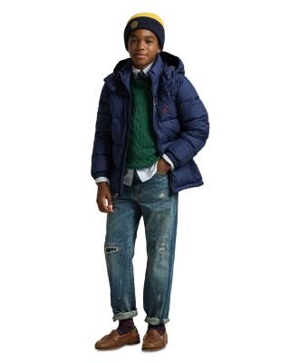 Boys' Ripstop Down Hooded Jacket - Big Kid