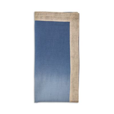 Dip Dye Napkin in Blue and Gray