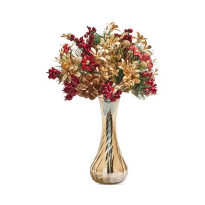 Xmas Cheer Faux Floral Bouquet, 11"