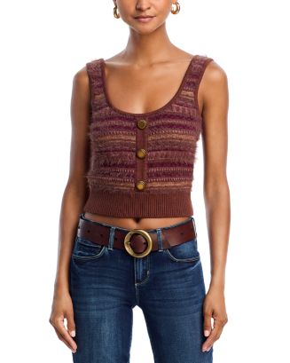 L'AGENCE Galene Mixed Stitch Tank Top | Bloomingdale's Women