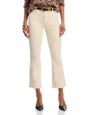 Noya High Rise Slim Flare Jeans in Biscuit