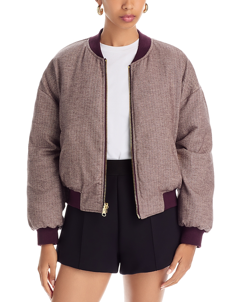 L Agence L'agence Violeta Reversible Puffer Jacket In Purple