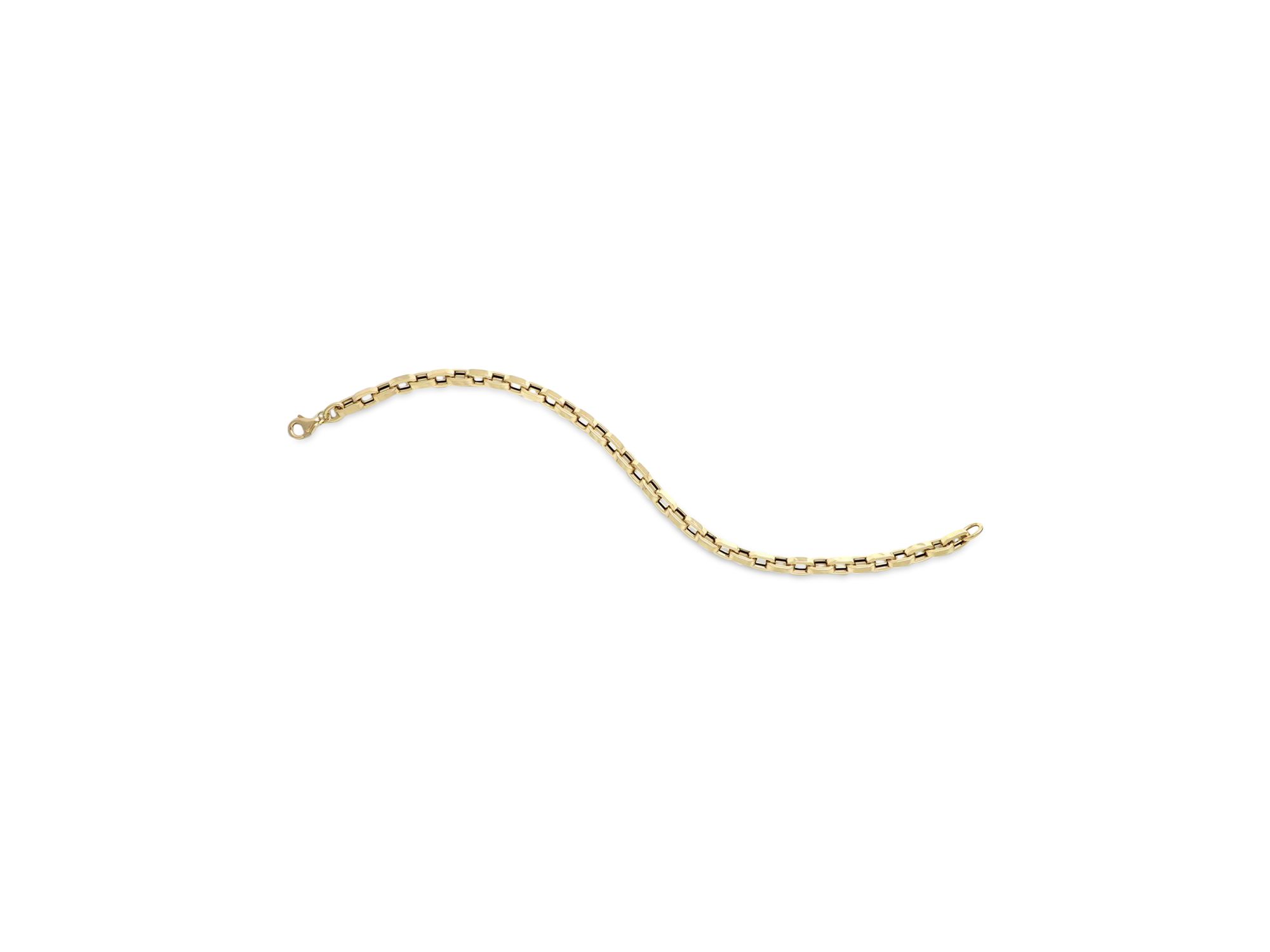 Specchio Venezia Box Link Chain Bracelet in 14K Yellow - Image 1