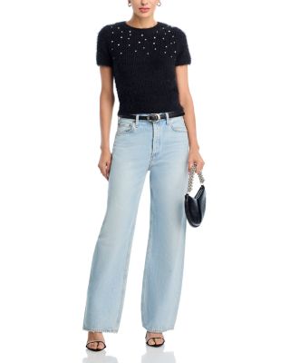 Rhinestone Embellished Sweater